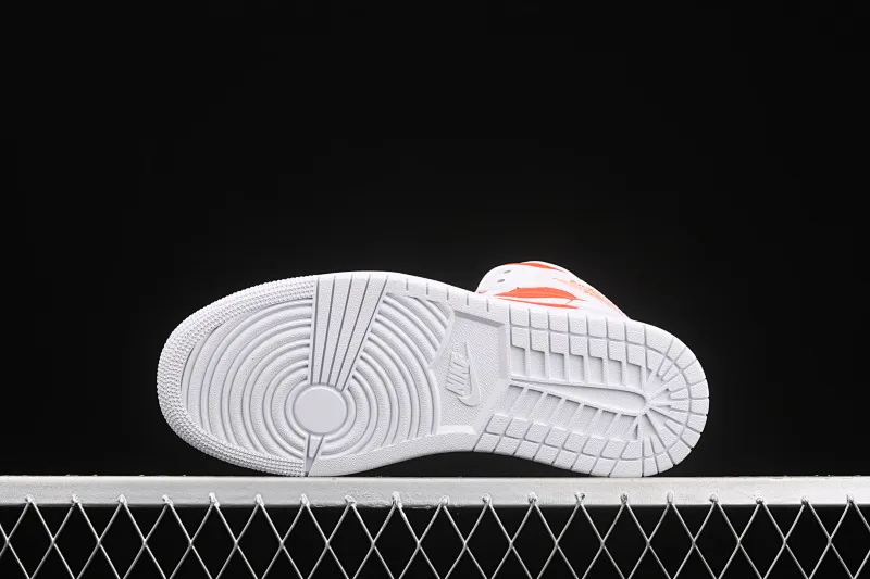 All categories Air Jordan Jordan series basketball shoes Air Jordan 1 Mid G version pure original Air Jordan 1 Mid AJ1 Joe 1 white orange China basketball shoes CZ0774-800